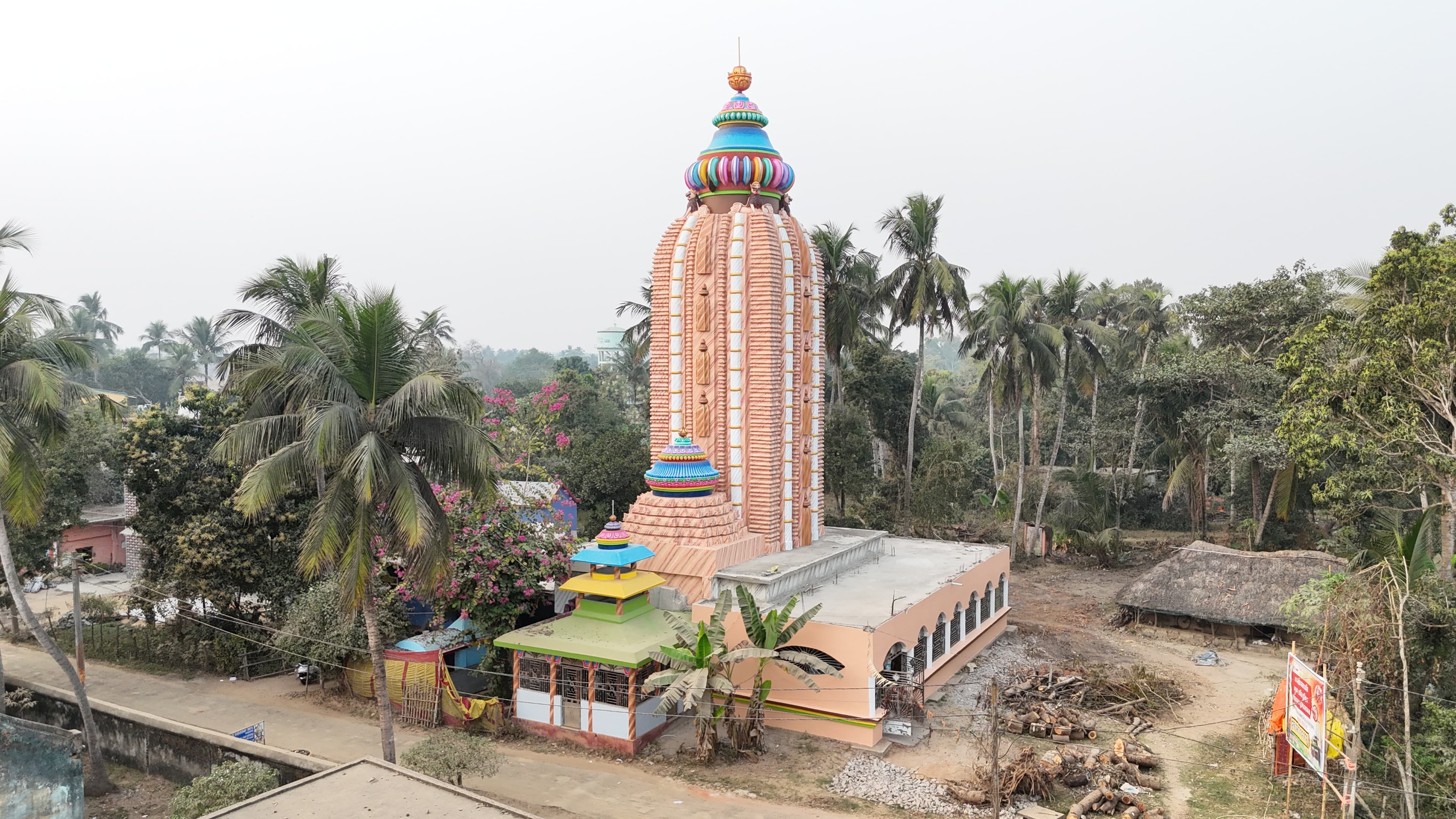 Aerial view of the temple complex