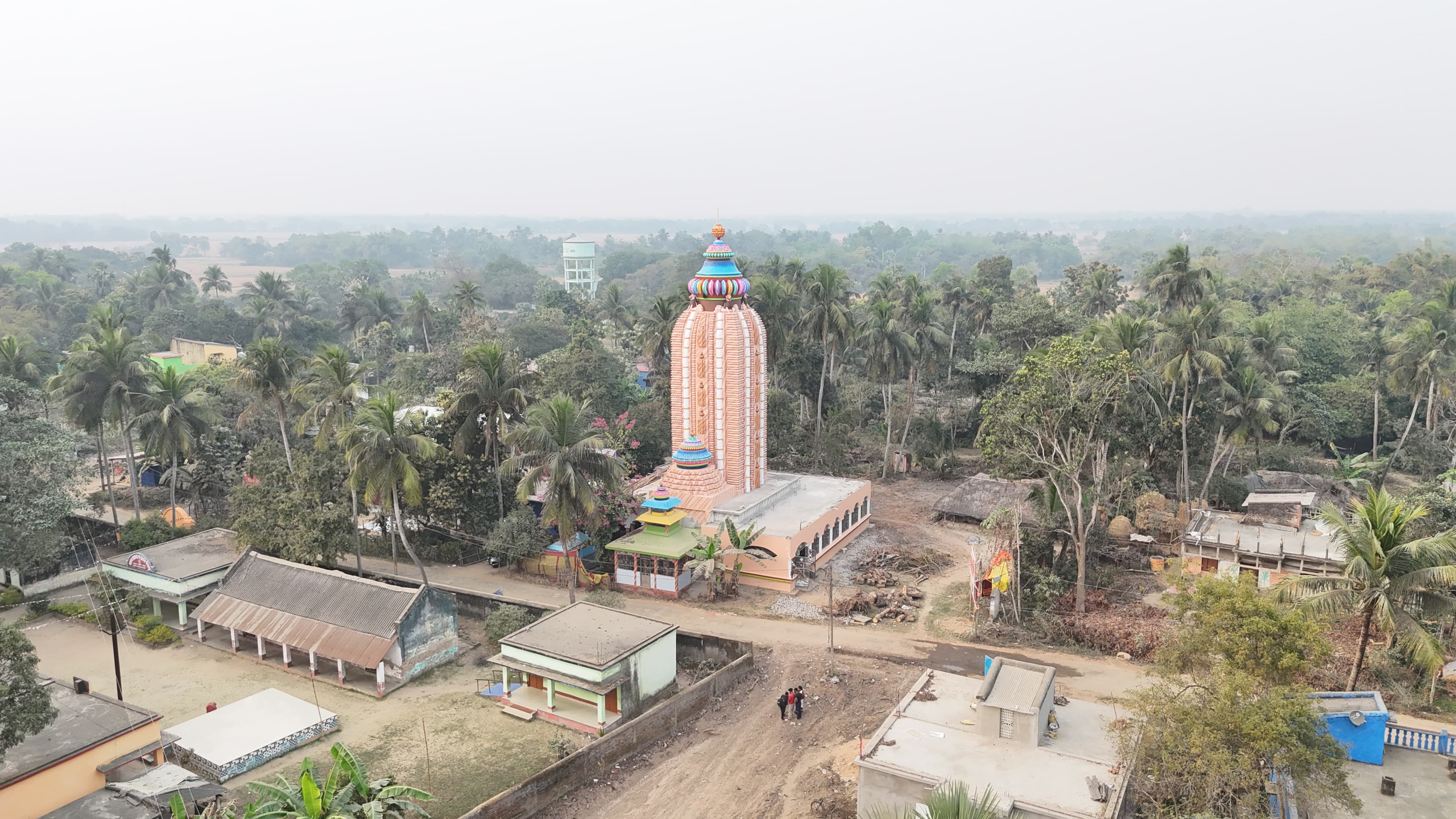 Temple grounds aerial perspective